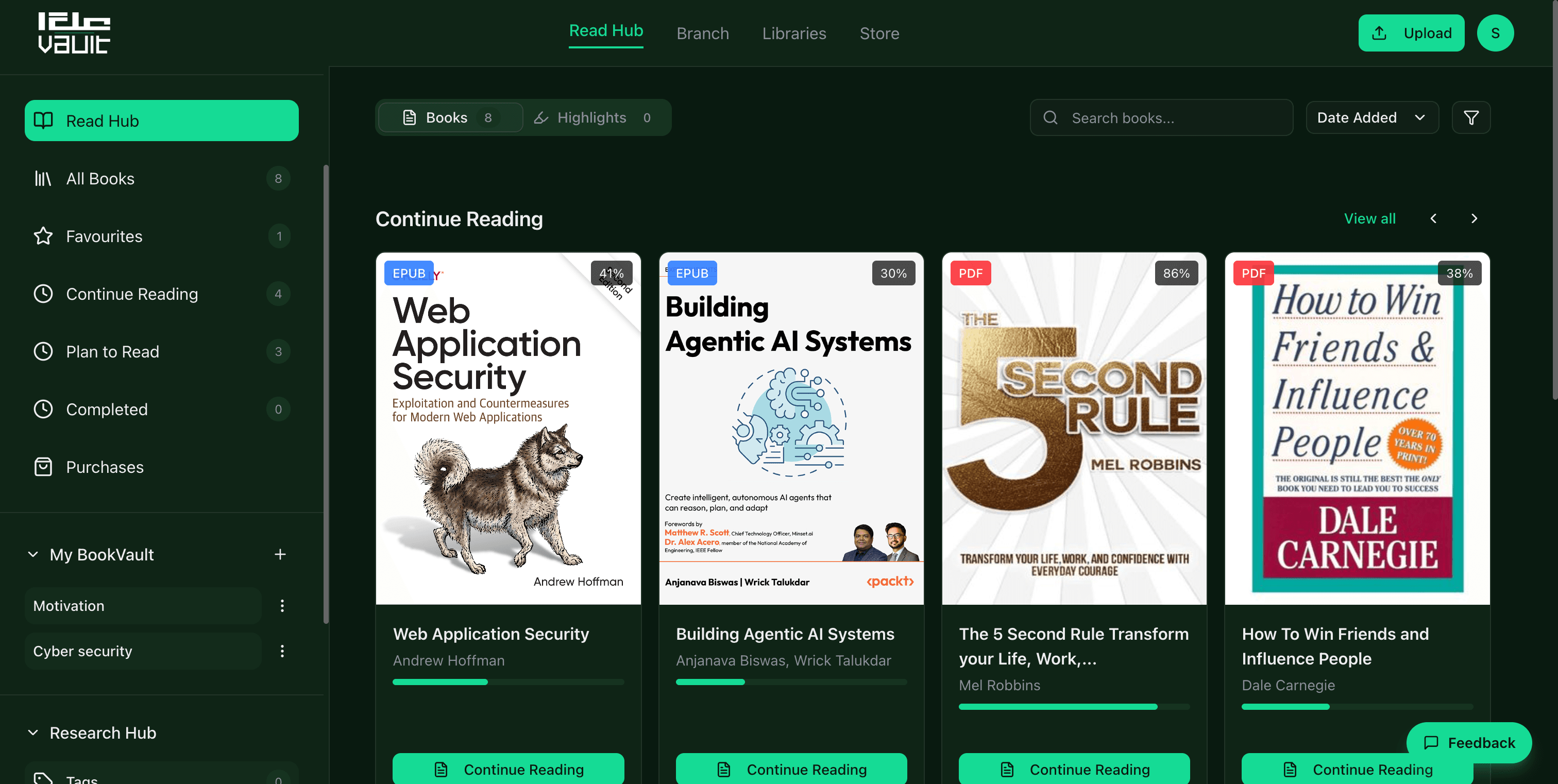 ilmVault library — your personal book collection beautifully organised